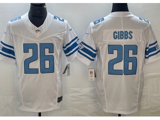 Detroit Lions #26 Jahmyr Gibbs Limited Jersey White 