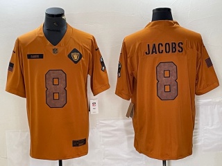 Las Vegas Raiders #8 Josh Jacobs 2023 Salute to Service Limited Jersey Brown