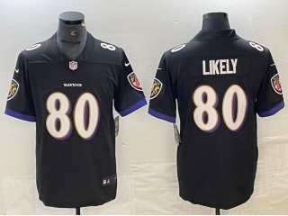 Baltimore Ravens #80 Isaiah Likely Limited Jersey Black