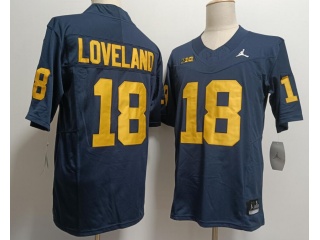 Michigan Wolverines #18 Colston Loveland Limited Jersey Blue