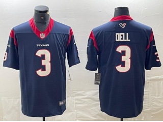 Houston Texans #3 Tank Dell Limited Jersey Blue