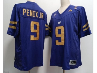Washington Huskies #9 Michael Penix Jr. Jersey Purple with Golden Name