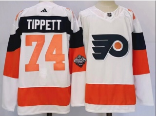 Adidas Philadelphia Flyers #74 Owen Tippett 2024 Stadium Jersey White