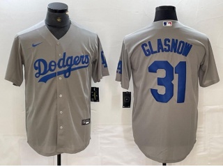 Los Angeles Dodgers #31 Tyler Glasnow Cool Base Jersey Grey Alternate