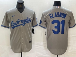 Los Angeles Dodgers #31 Tyler Glasnow Cool Base Jersey Grey