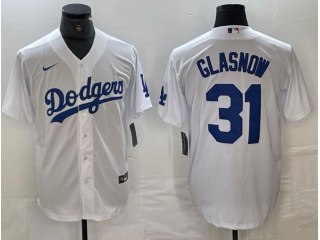 Los Angeles Dodgers #31 Tyler Glasnow Cool Base Jersey White 