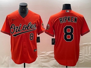 Baltimore Orioles #8 Cal Ripken Cool Base Jersey Orange