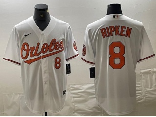 Baltimore Orioles #8 Cal Ripken Cool Base Jersey White