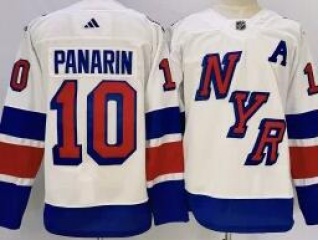 New York Rangers #10 Artemi Panarin Staduim Jersey White