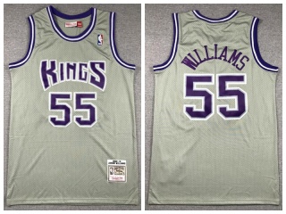Sacramento Kings #55 Jason Williams Throwback Jersey Grey