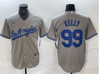 Los Angeles Dodgers #99 Joe Kelly Cool Base Jersey Grey