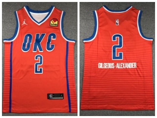 Oklahoma City Thunder #2 Gilgeous-Alexander Jersey Orange