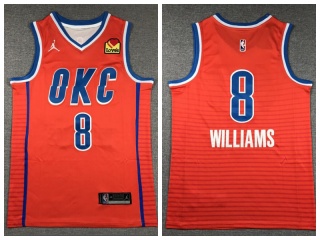 Oklahoma City Thunder #8 Jalen Williams Jersey Orange