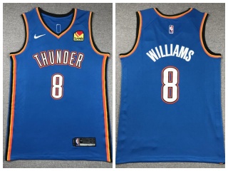 Oklahoma City Thunder #8 Jalen Williams Jersey Blue