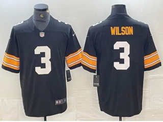 Pittsburgh Steelers #3 Russell Wilson New Style Limited Jersey Black