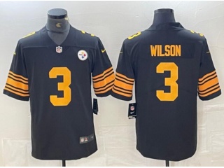 Pittsburgh Steelers #3 Russell Wilson Color Rush Limited Jersey Black