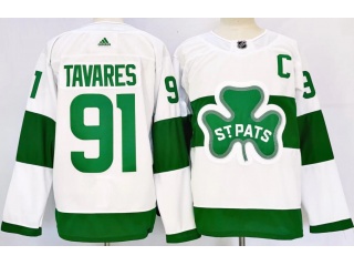 Adidas Toronto Maple #91 John Tavares 2024 White St. Pats Hockey Jersey
