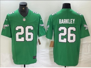 Philadelphia Eagles #26 Saquon Barkley Throwback Limited Jersey Kelly Green
