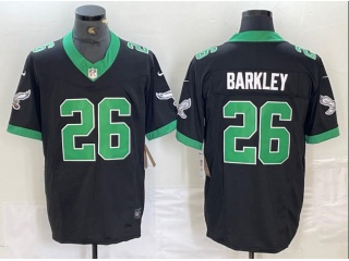 Philadelphia Eagles #26 Saquon Barkley Throwback Limited Jersey Black