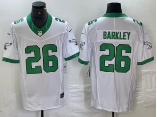 Philadelphia Eagles #26 Saquon Barkley Throwback Limited Jersey White
