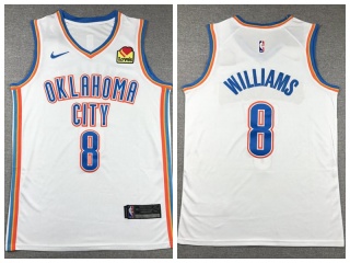 Oklahoma City Thunder #8 Jalen Williams Jersey White