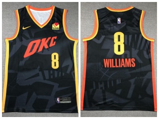 Oklahoma City Thunder #8 Jalen Williams 2024 City Jersey Black