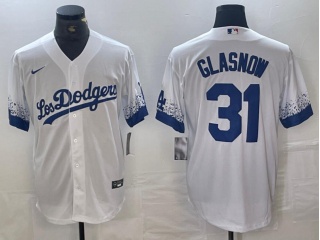 Los Angeles Dodgers #31 Tyler Glasnow Cool Base Jersey White City