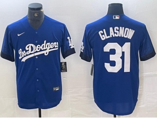 Los Angeles Dodgers #31 Tyler Glasnow Cool Base Jersey Blue City