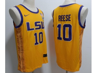 LSU Tigers #10 Angele Reese Limited Jersey Yellow