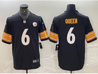 Pittsburgh Steelers #6 Patrick Queen Limited Jersey Black