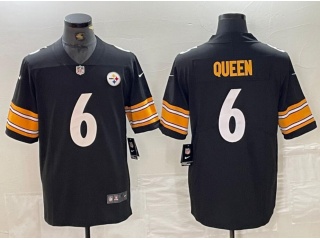 Pittsburgh Steelers #6 Patrick Queen Limited Jersey Black