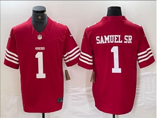 San Francisco 49ers #1 Deebo Samuel Sr. Limited Jersey Red