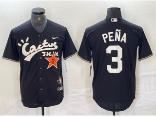 Houston Astros #3 Jeremy Pena Cactus Jack HBCU Classic Jersey Black