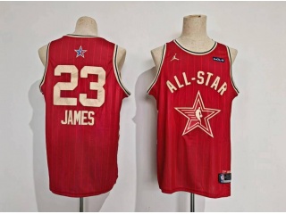 2024 All Star #23 Lebron James Jersey Red