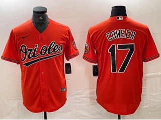 Baltimore Orioles #17 Colton Cowser Cool Base Jersey Orange