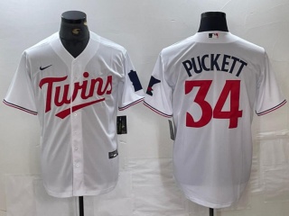Minnesota Twins #34 Kirby Puckett Cool Base Jersey White