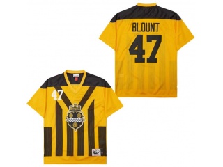 Pittsburgh Steelers #47 Mel Blount 1993 Throwback Jersey Yellow