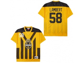 Pittsburgh Steelers #58 Jack Lambert 1993 Throwback Jersey Yellow