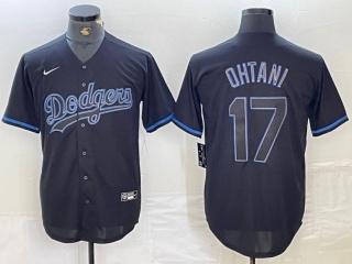 Los Angeles Dodgers #17 Shohei Ohtani Lights Out Cool Base Jersey Black