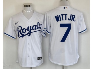 Kansas City Royals #7 Bobby Witt Jr. Cool Base Jersey White
