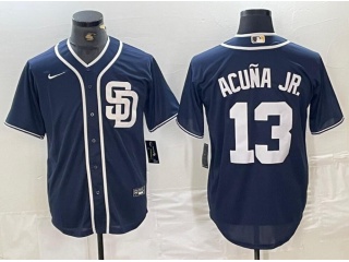 San Diego Padres #13 Ronald Acuña Jr. Cool Base Jersey Blue