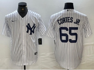 New York Yankees #65 Nestor Cortes Jr. Cool Base Jersey White