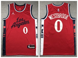 Los Angeles Clippers #0 Russell Westbrook 2024 Jersey Red