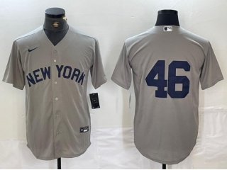 New York Yankees #46 Field Of Dreams Cool Base Jersey Grey