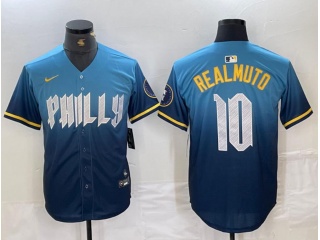Philadelphia Phillies #10 J.T. Realmuto 2024 All Star Cool Base Jersey Blue