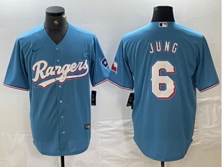 Texas Rangers #6 Josh Jung Cool Base Jersey Baby Blue