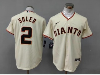 San Francisco Giants #2 Jorge Soler Cool Base Jerseys Cream