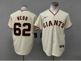 San Francisco Giants #62 Logan Webb Cool Base Jerseys Cream