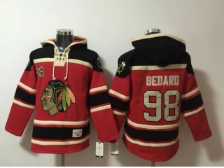 Chicago Blackhawks #98 Connor Bedard Old Time Hoodie Red