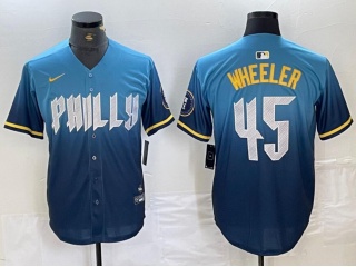 Philadelphia Phillies #45 Zack Wheeler 2024 All Star Cool Base Jersey Blue